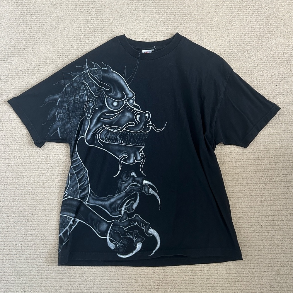 Black Graphic Dragon T-Shirt